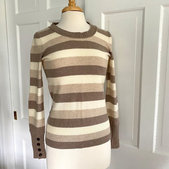 Banana Republic Striped Wool/Cashmere Sweater, size M - Picture 1 of 5